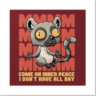 Inner Peace - Cute Funny Animal Gift Posters and Art